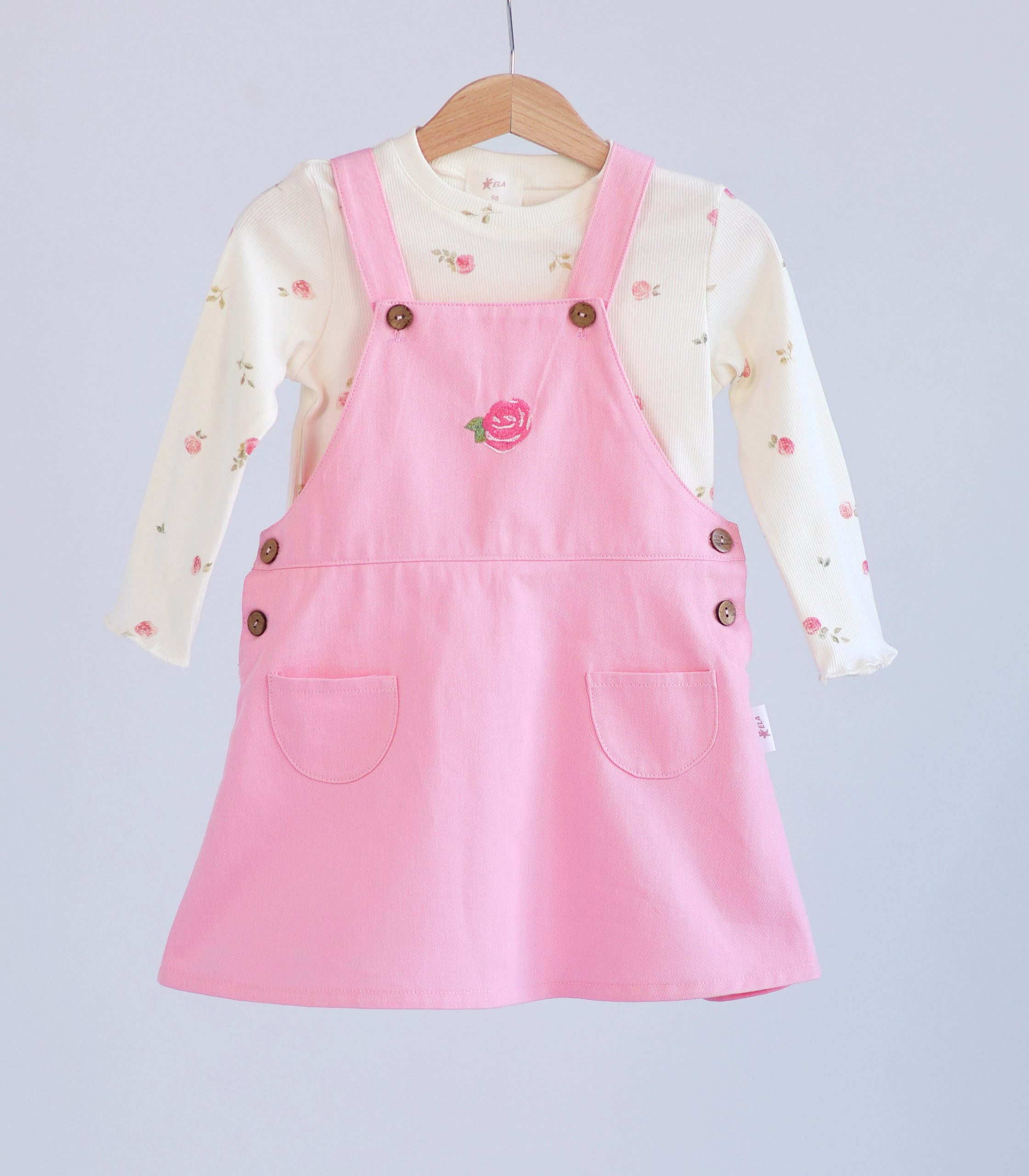 Комплект сарафан та лонгслів “Троянди”