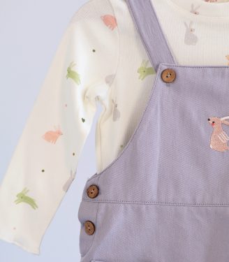 Комплект сарафан та лонгслів “Зайчики”