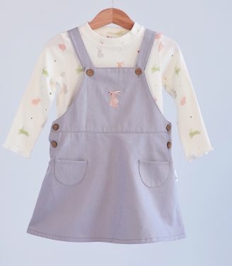 Комплект сарафан та лонгслів “Зайчики”