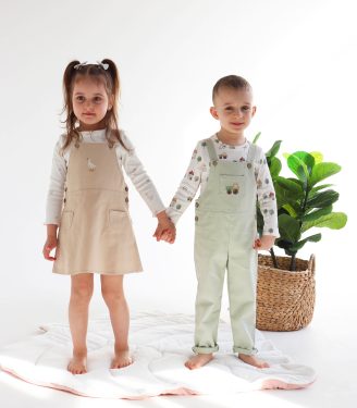 Комплект сарафан та лонгслів “Гуси”