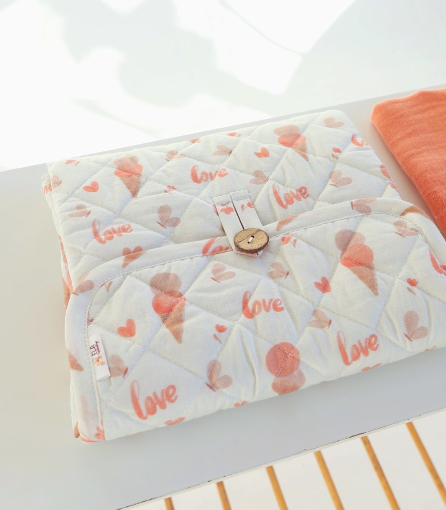 Комплект пеленатор+пелюшки “Морозиво”