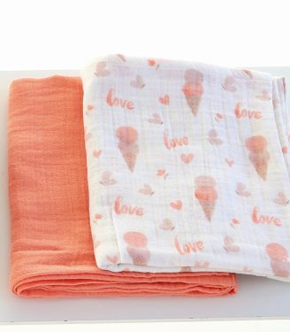 Комплект пеленатор+пелюшки “Морозиво”