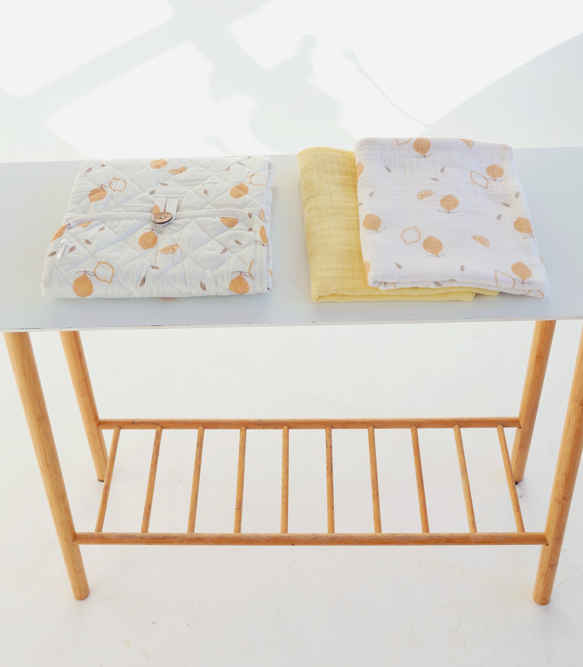 Комплект пеленатор +пелюшки “Лимони”