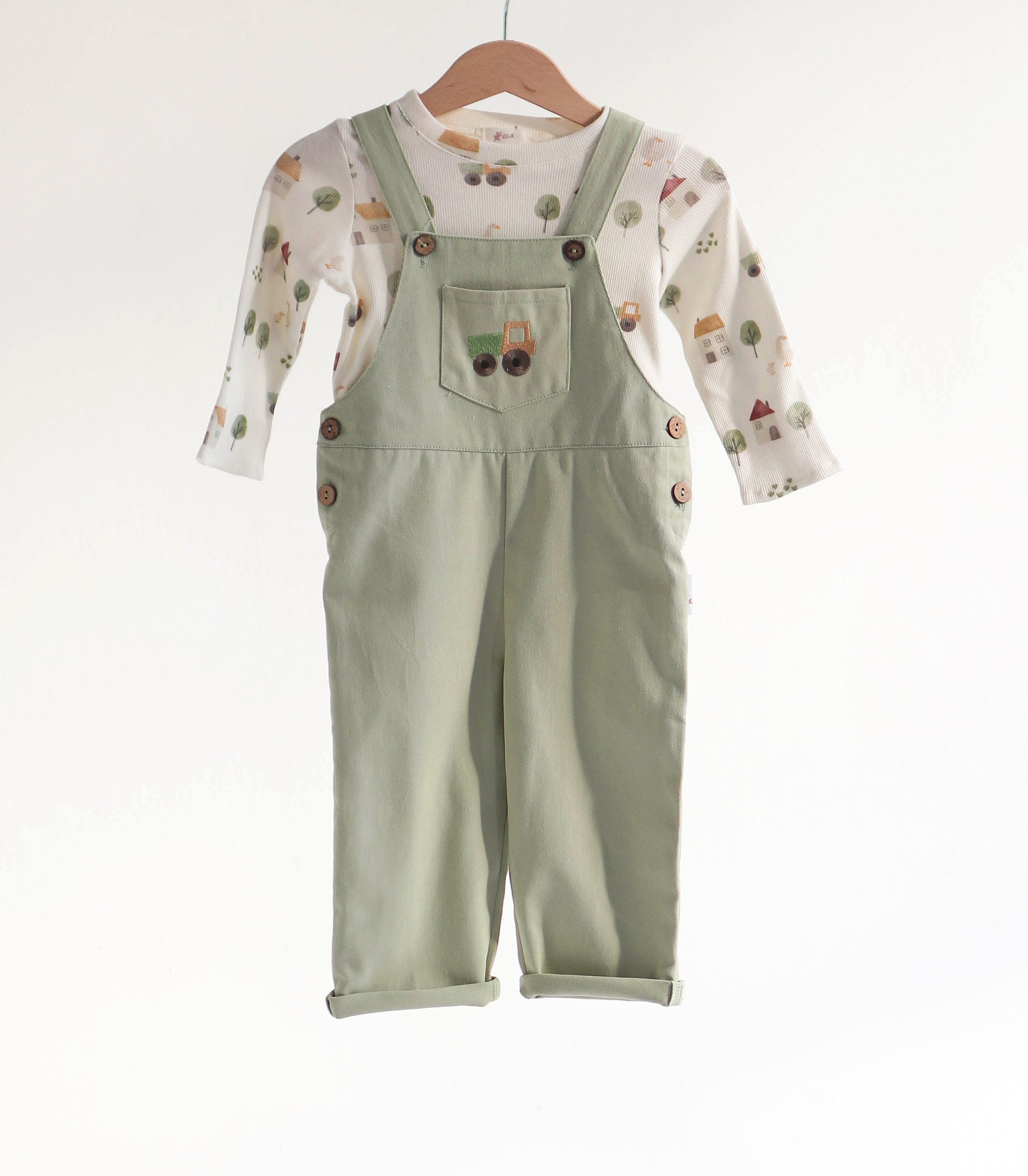 Комбінезон+лонг світло зелений “Село”