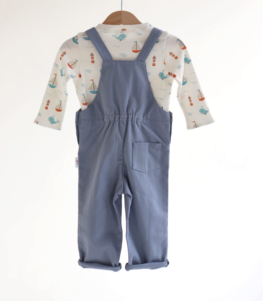 Комбінезон+лонг блакитний “Кити”